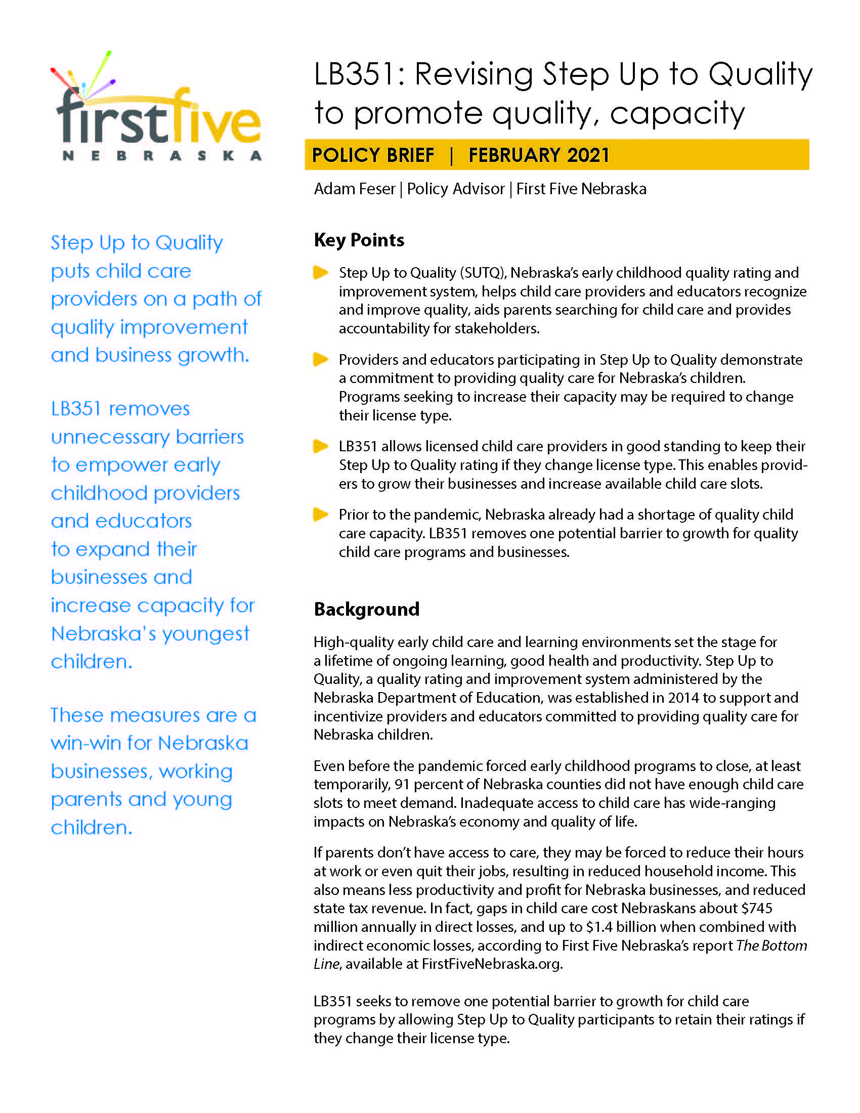 LB351 Policy Brief page 1