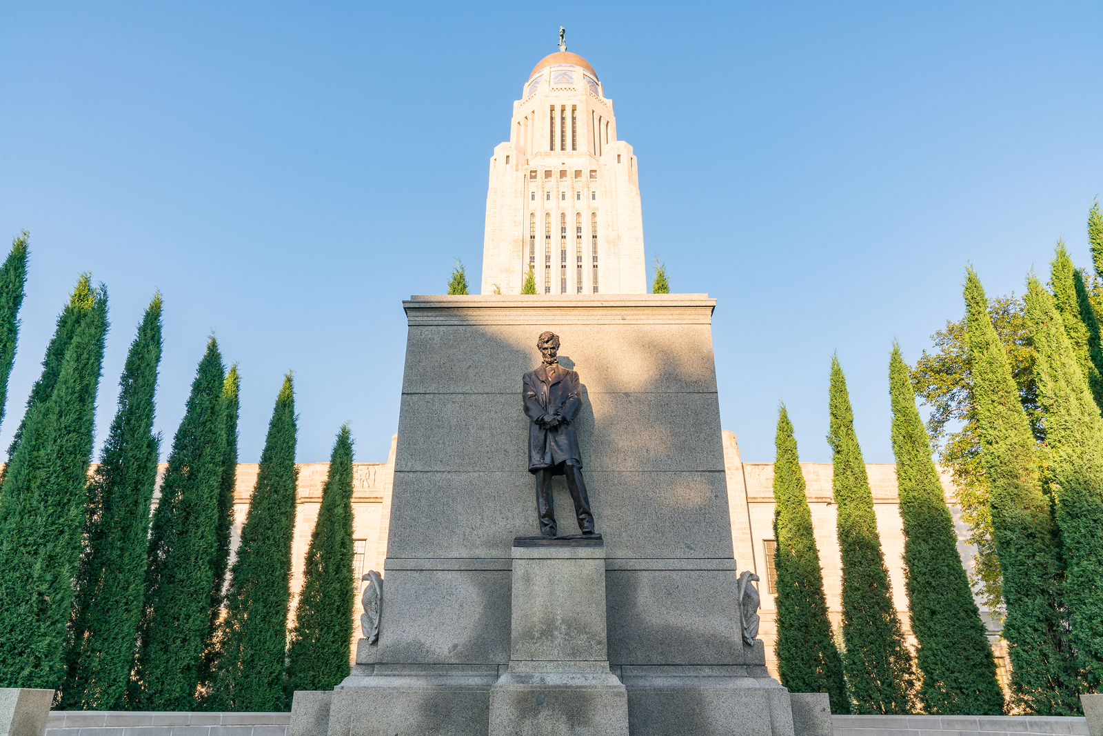 Statue of Abraham Lincoln at Nebraska State Capitol