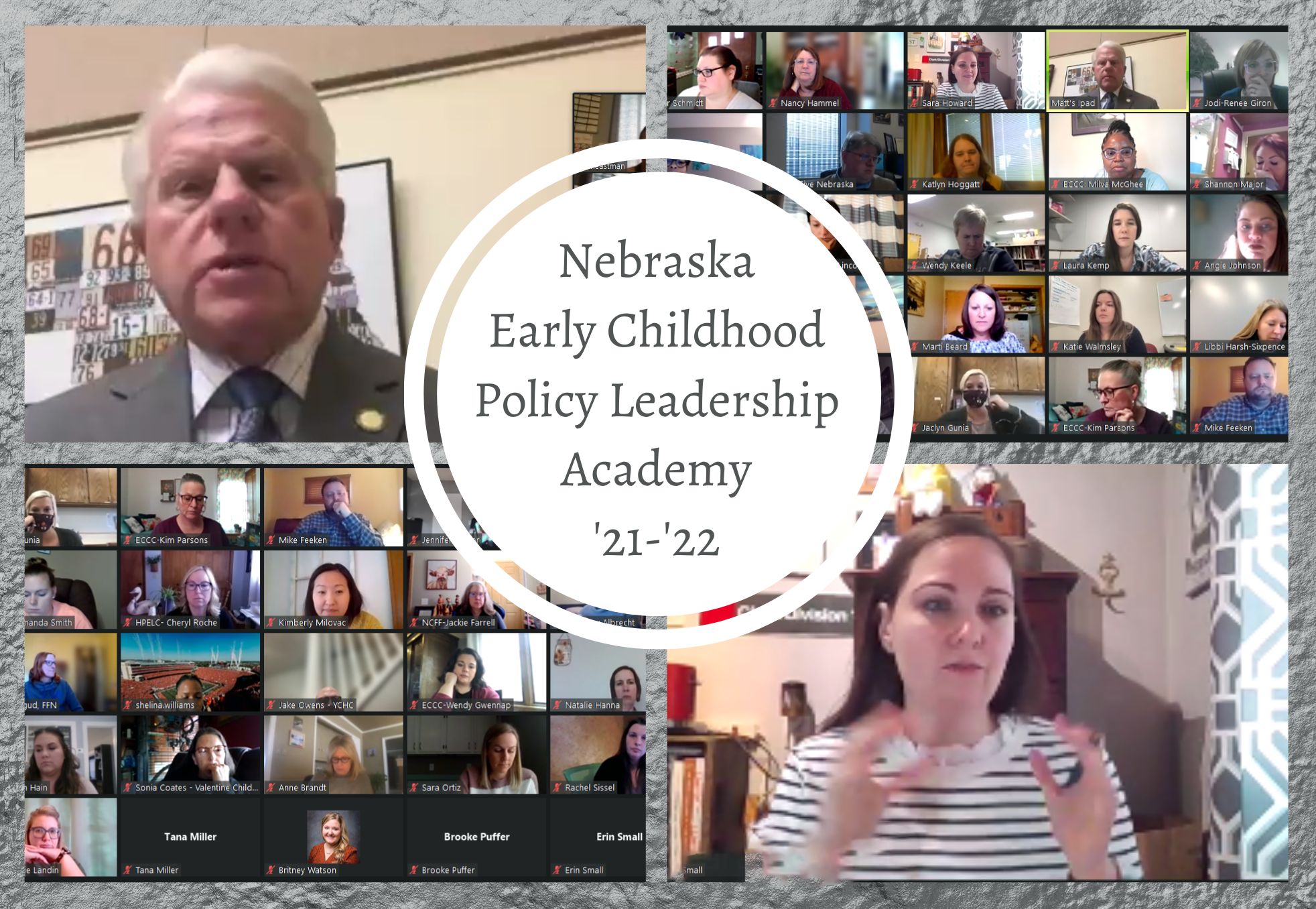 Policy Leadership Academy members meet via zoom